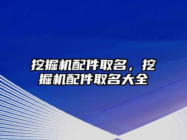 挖掘機(jī)配件取名，挖掘機(jī)配件取名大全