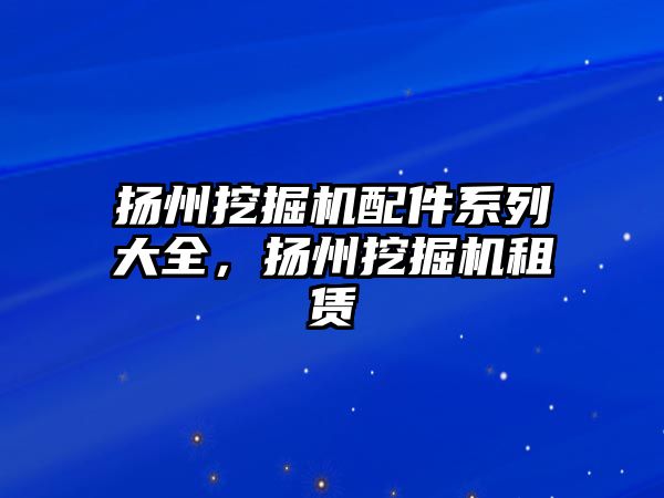 揚州挖掘機配件系列大全，揚州挖掘機租賃