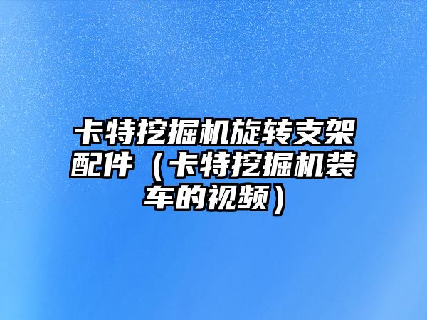 卡特挖掘機(jī)旋轉(zhuǎn)支架配件（卡特挖掘機(jī)裝車的視頻）