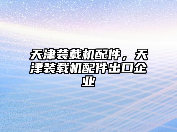 天津裝載機配件，天津裝載機配件出口企業(yè)