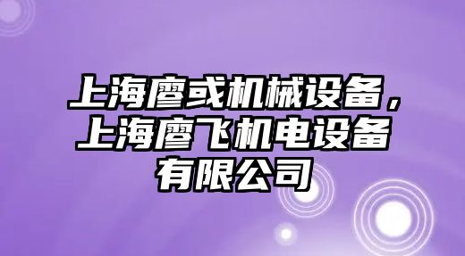 上海廖或機(jī)械設(shè)備，上海廖飛機(jī)電設(shè)備有限公司