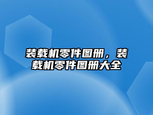 裝載機(jī)零件圖冊，裝載機(jī)零件圖冊大全