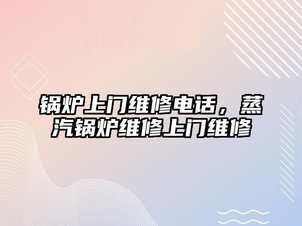 鍋爐上門維修電話，蒸汽鍋爐維修上門維修