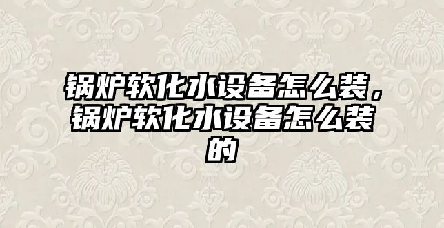 鍋爐軟化水設備怎么裝，鍋爐軟化水設備怎么裝的