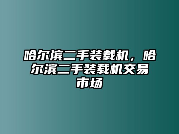 哈爾濱二手裝載機，哈爾濱二手裝載機交易市場