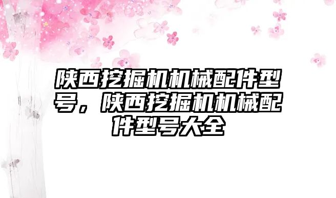 陜西挖掘機機械配件型號，陜西挖掘機機械配件型號大全