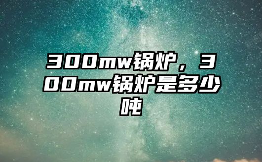 300mw鍋爐，300mw鍋爐是多少噸