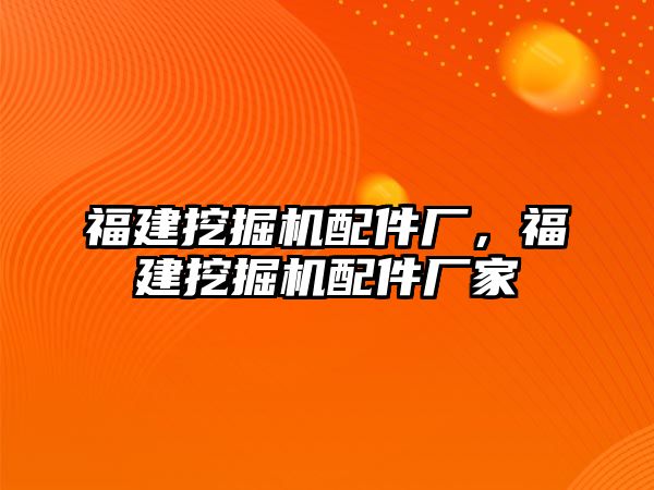 福建挖掘機配件廠，福建挖掘機配件廠家