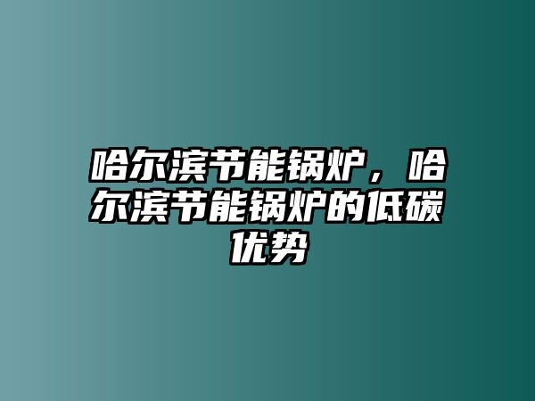 哈爾濱節(jié)能鍋爐，哈爾濱節(jié)能鍋爐的低碳優(yōu)勢