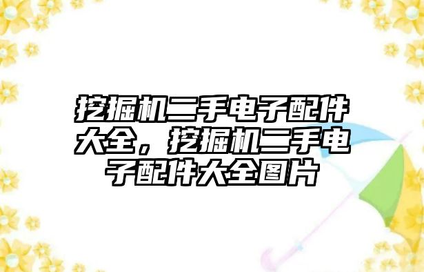 挖掘機二手電子配件大全，挖掘機二手電子配件大全圖片