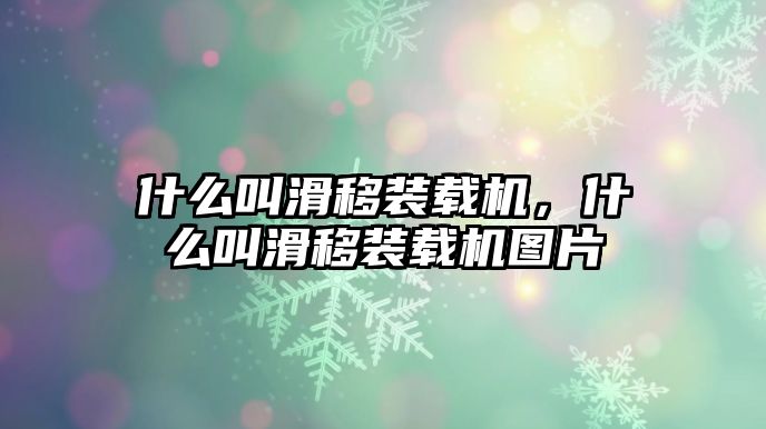 什么叫滑移裝載機，什么叫滑移裝載機圖片