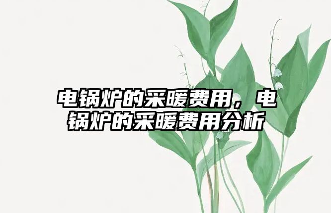 電鍋爐的采暖費(fèi)用，電鍋爐的采暖費(fèi)用分析