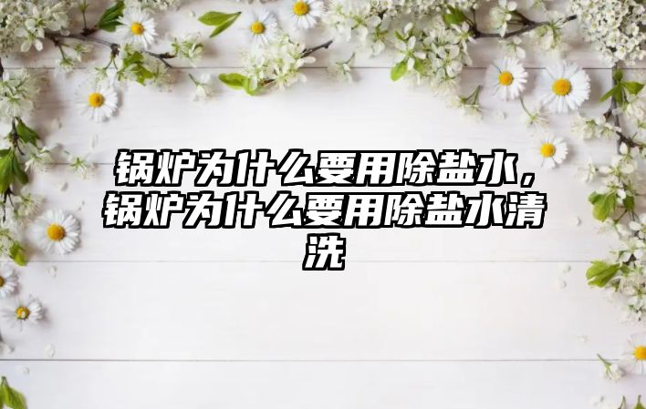 鍋爐為什么要用除鹽水，鍋爐為什么要用除鹽水清洗