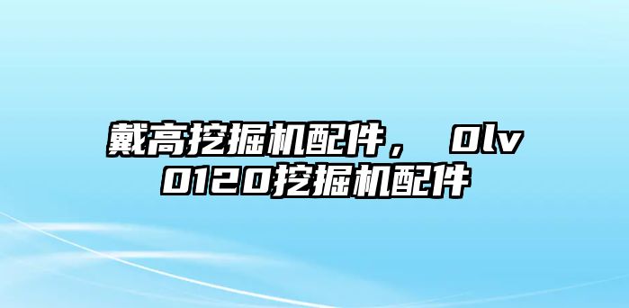 戴高挖掘機配件，ⅴ0lv0120挖掘機配件