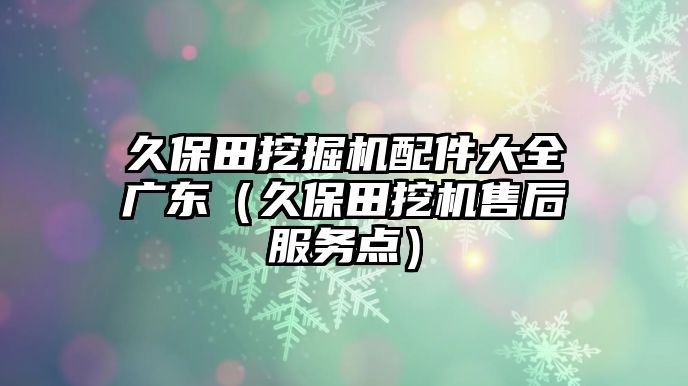 久保田挖掘機(jī)配件大全廣東（久保田挖機(jī)售后服務(wù)點(diǎn)）