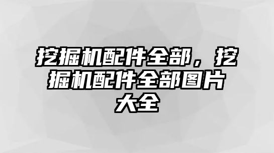 挖掘機配件全部，挖掘機配件全部圖片大全