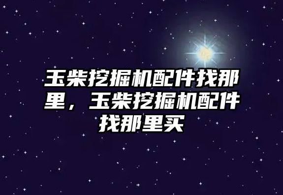 玉柴挖掘機配件找那里，玉柴挖掘機配件找那里買