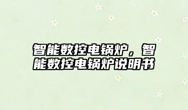 智能數(shù)控電鍋爐，智能數(shù)控電鍋爐說明書