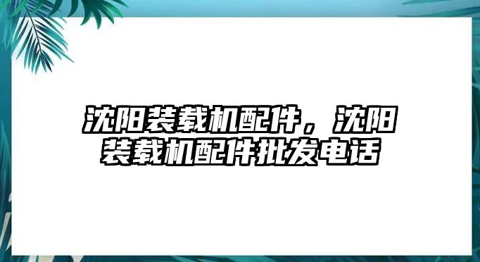 沈陽裝載機配件，沈陽裝載機配件批發(fā)電話