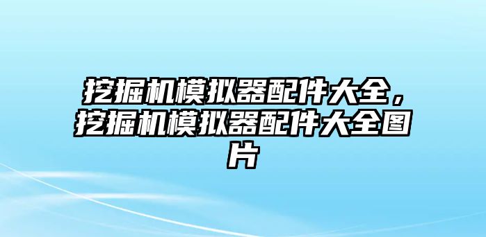 挖掘機(jī)模擬器配件大全，挖掘機(jī)模擬器配件大全圖片