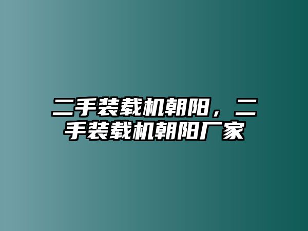 二手裝載機朝陽，二手裝載機朝陽廠家