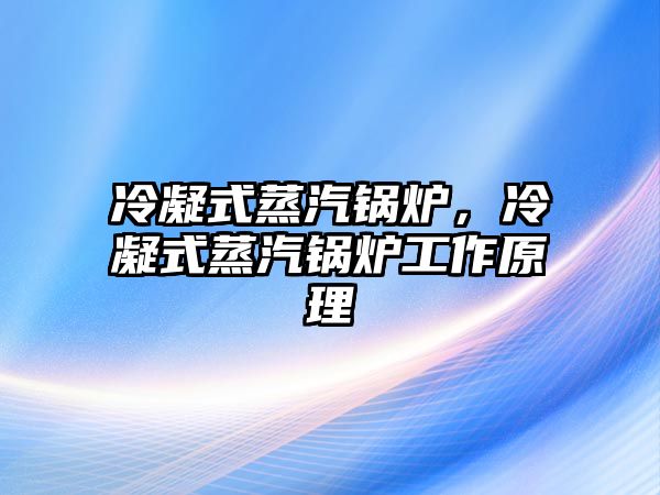 冷凝式蒸汽鍋爐，冷凝式蒸汽鍋爐工作原理