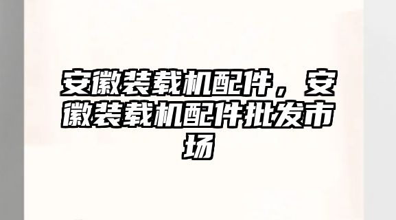 安徽裝載機(jī)配件，安徽裝載機(jī)配件批發(fā)市場