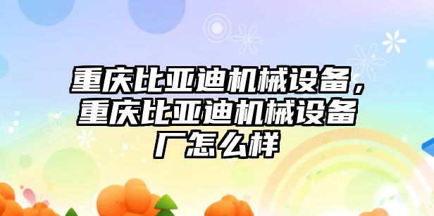 重慶比亞迪機(jī)械設(shè)備，重慶比亞迪機(jī)械設(shè)備廠怎么樣