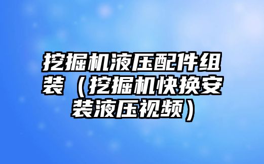 挖掘機液壓配件組裝（挖掘機快換安裝液壓視頻）