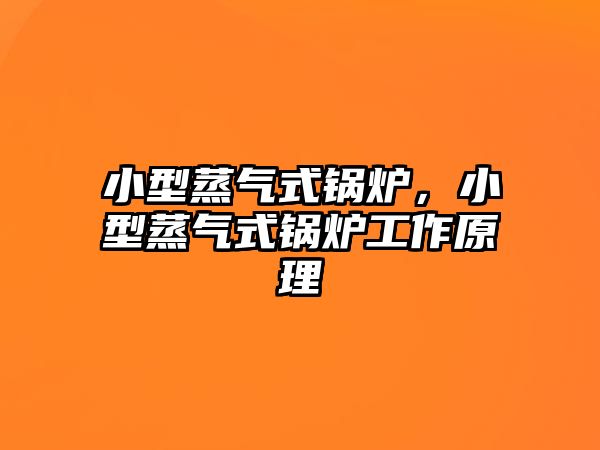 小型蒸氣式鍋爐，小型蒸氣式鍋爐工作原理