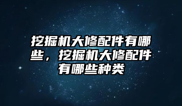 挖掘機(jī)大修配件有哪些，挖掘機(jī)大修配件有哪些種類