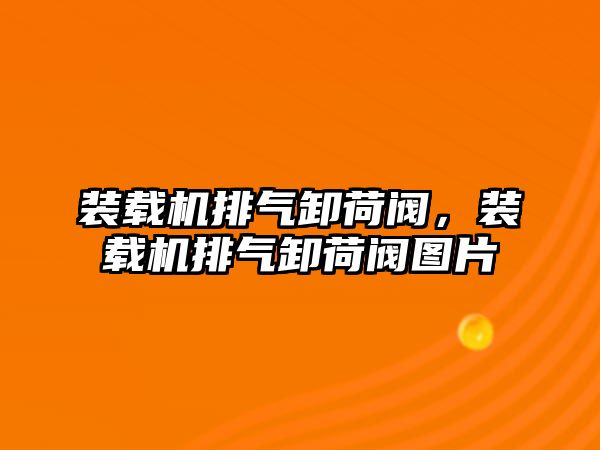 裝載機排氣卸荷閥，裝載機排氣卸荷閥圖片