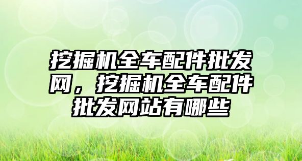 挖掘機全車配件批發(fā)網(wǎng)，挖掘機全車配件批發(fā)網(wǎng)站有哪些