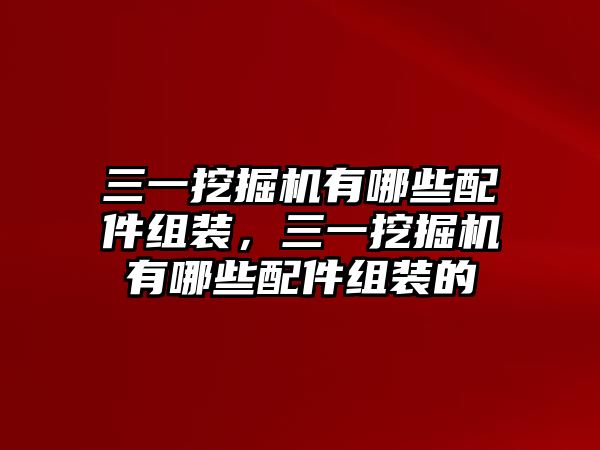 三一挖掘機(jī)有哪些配件組裝，三一挖掘機(jī)有哪些配件組裝的