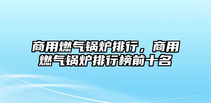 商用燃?xì)忮仩t排行，商用燃?xì)忮仩t排行榜前十名