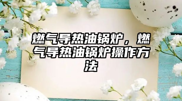 燃?xì)鈱?dǎo)熱油鍋爐，燃?xì)鈱?dǎo)熱油鍋爐操作方法