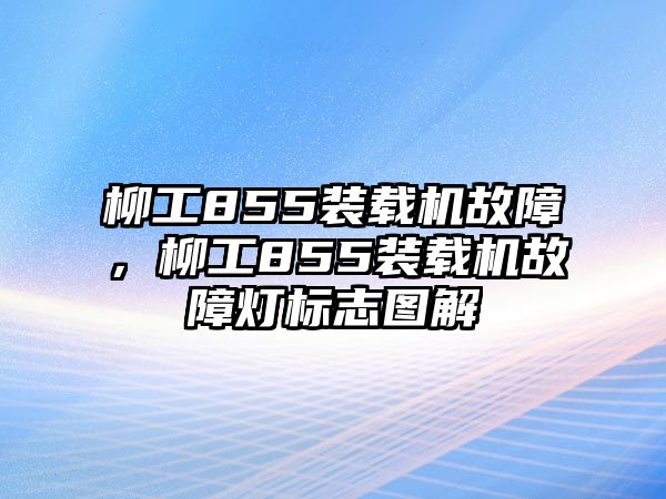 柳工855裝載機故障，柳工855裝載機故障燈標志圖解