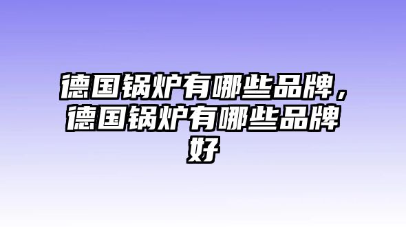 德國鍋爐有哪些品牌，德國鍋爐有哪些品牌好