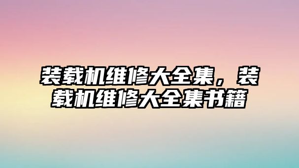 裝載機維修大全集，裝載機維修大全集書籍