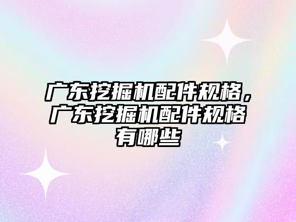 廣東挖掘機配件規(guī)格，廣東挖掘機配件規(guī)格有哪些