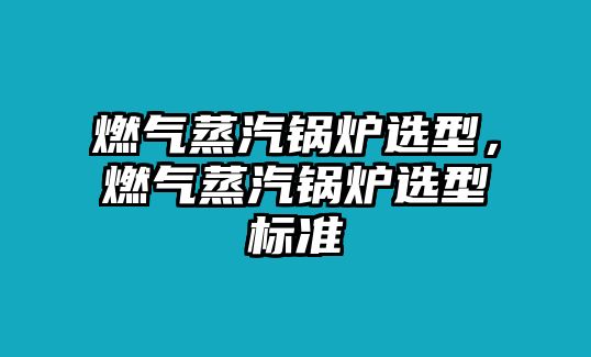 燃?xì)庹羝仩t選型，燃?xì)庹羝仩t選型標(biāo)準(zhǔn)