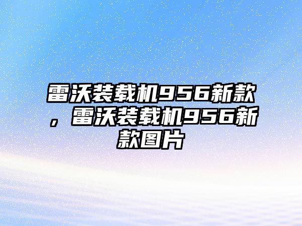 雷沃裝載機(jī)956新款，雷沃裝載機(jī)956新款圖片