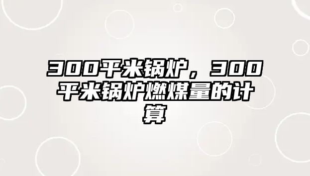 300平米鍋爐，300平米鍋爐燃煤量的計(jì)算