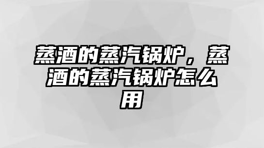 蒸酒的蒸汽鍋爐，蒸酒的蒸汽鍋爐怎么用