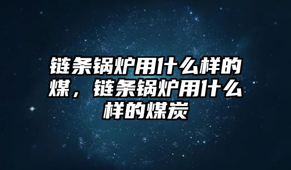 鏈條鍋爐用什么樣的煤，鏈條鍋爐用什么樣的煤炭