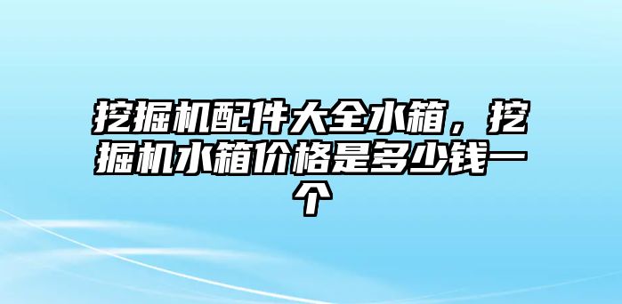 挖掘機配件大全水箱，挖掘機水箱價格是多少錢一個