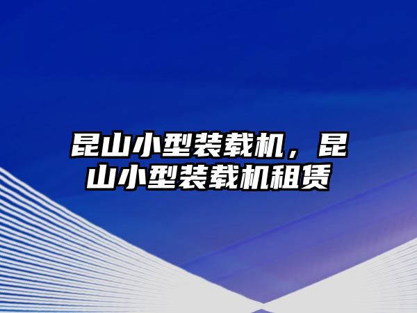 昆山小型裝載機，昆山小型裝載機租賃