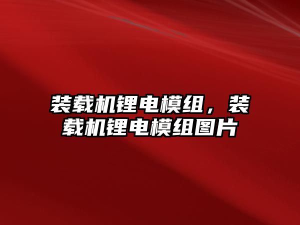 裝載機鋰電模組，裝載機鋰電模組圖片