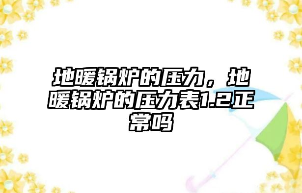 地暖鍋爐的壓力，地暖鍋爐的壓力表1.2正常嗎