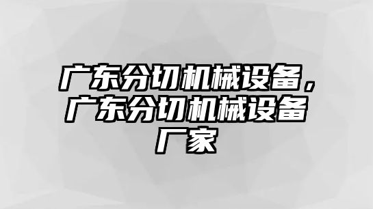 廣東分切機械設備，廣東分切機械設備廠家